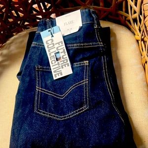 New Future Collective Womens Jeans Flare High Rise 2 NWT